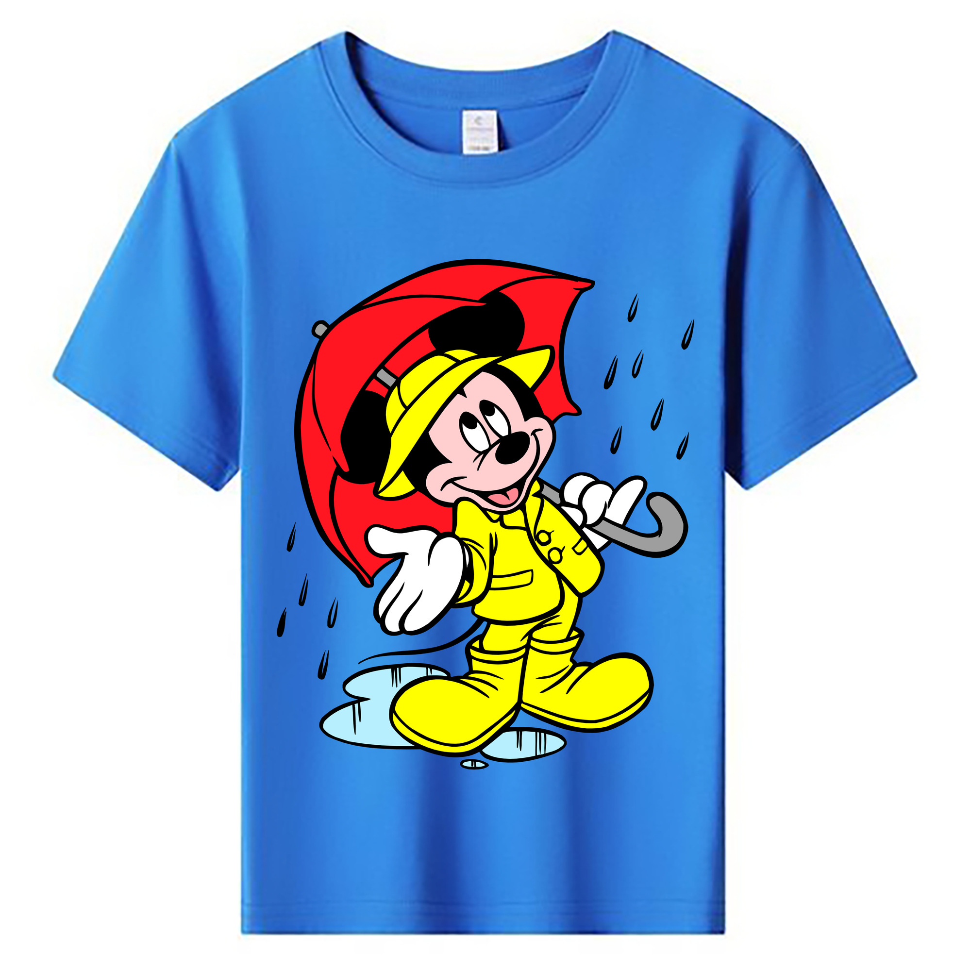ミッキーマウス Mickey Mouse 綿100％キッズTシャツ（フロントプリント）